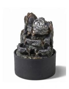 Spector Tabletop Water Fountain Resin Indoor Water Feature 3 Flow Levels Office