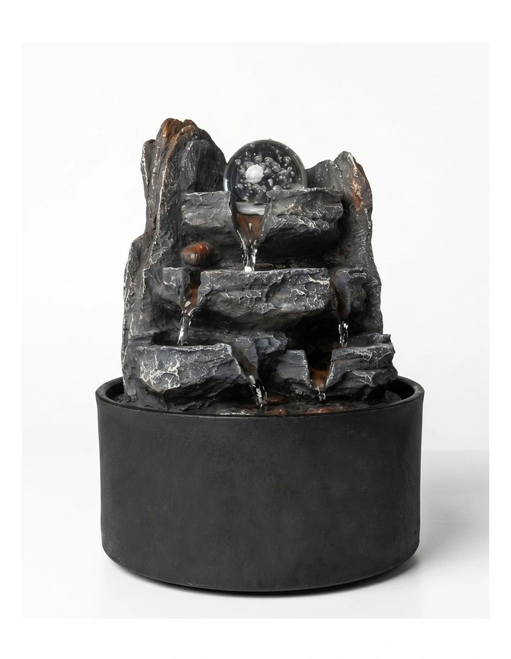Spector Tabletop Water Fountain Resin Indoor Water Feature 3 Flow Levels Office image 2