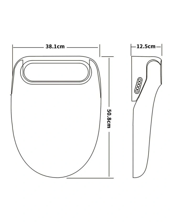 Traderight Group  Electric Bidet Toilet Seat Cover Bathroom Washlet Spray Water  Auto Smart Wash image 3