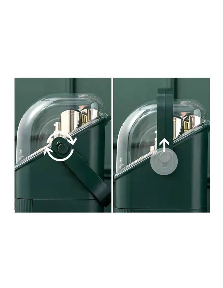 SOGA Green Cosmetic Jewellery Organiser LED Mirror Vanity Set image 7