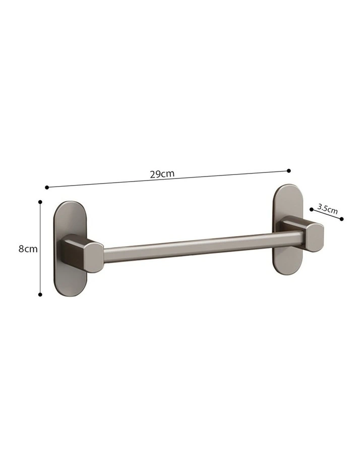 SOGA Slipper Rack 29cm Black Aluminium Self-Adhesive image 5