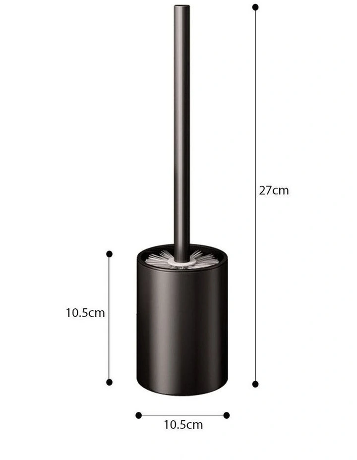 SOGA 2X 27cm Wall Mounted Toilet Brush Holder Bathroom Cleaning Brush Black image 6