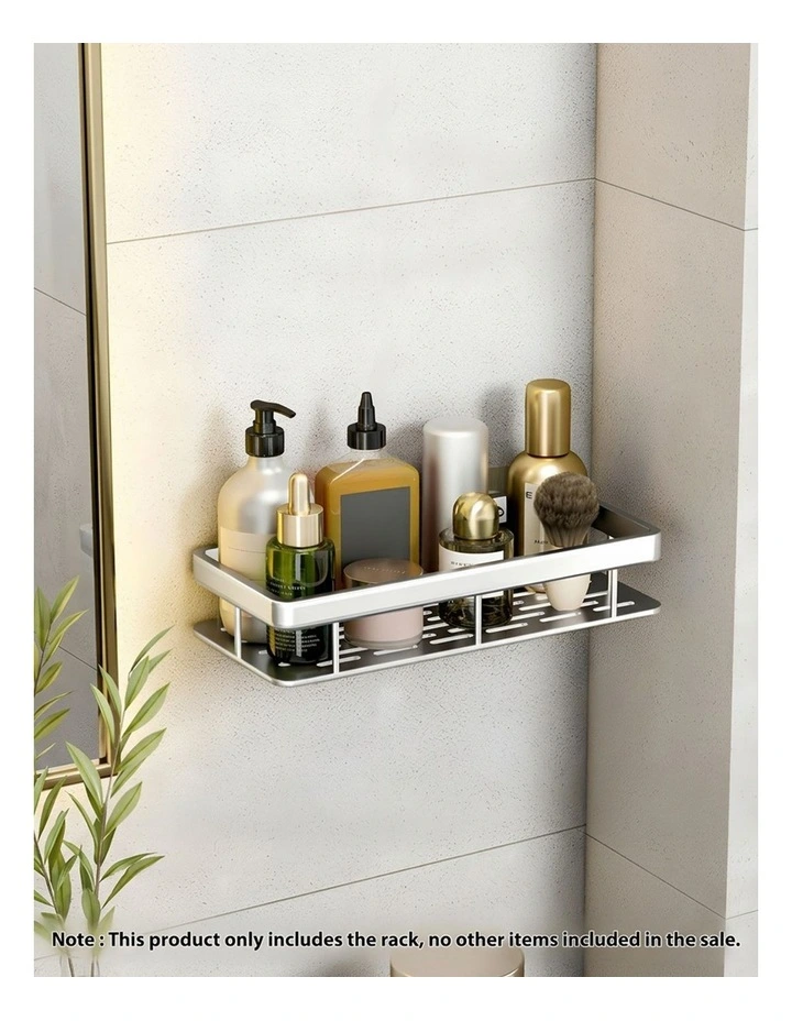 SOGA Shower Caddies 2 Pack 33cm Silver Self-Adhesive image 2