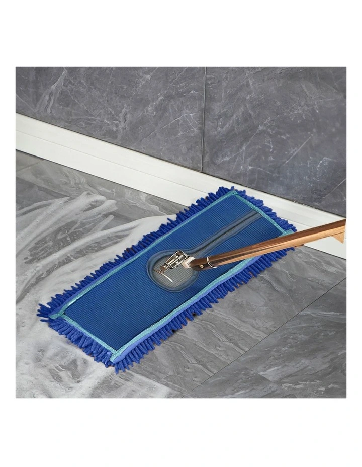 SOGA Flat Mop Replacement Pad 100 x 22cm Blue image 5