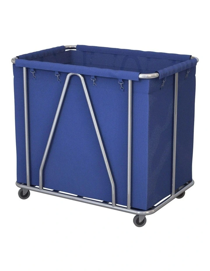 SOGA Large Stainless Steel Commercial Laundry Trolley with Wheels - Blue image 7