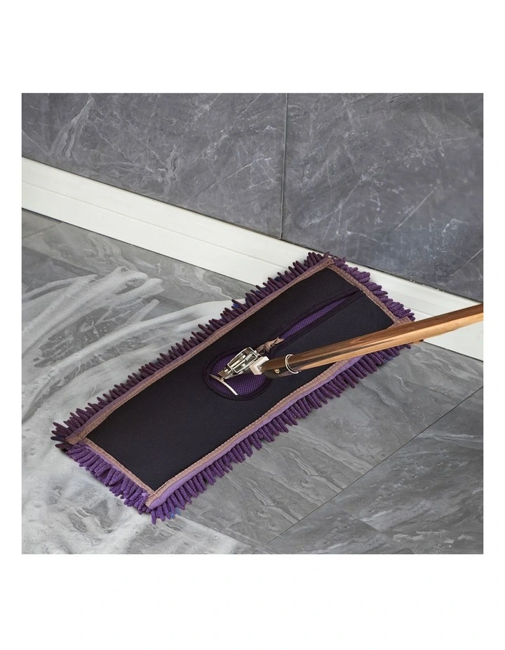 SOGA Flat Mop Replacement Pad 90 x 22cm Purple image 3