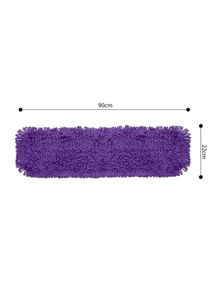 SOGA Flat Mop Replacement Pad 90 x 22cm Purple image 5
