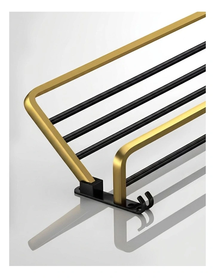 SOGA Double Towel Rail 62cm with Hooks image 7
