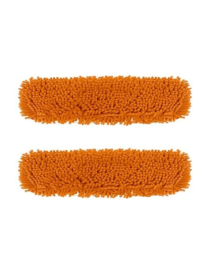 SOGA Flat Mop Replacement Pads 60 x 12cm Orange 2 Pack image 1