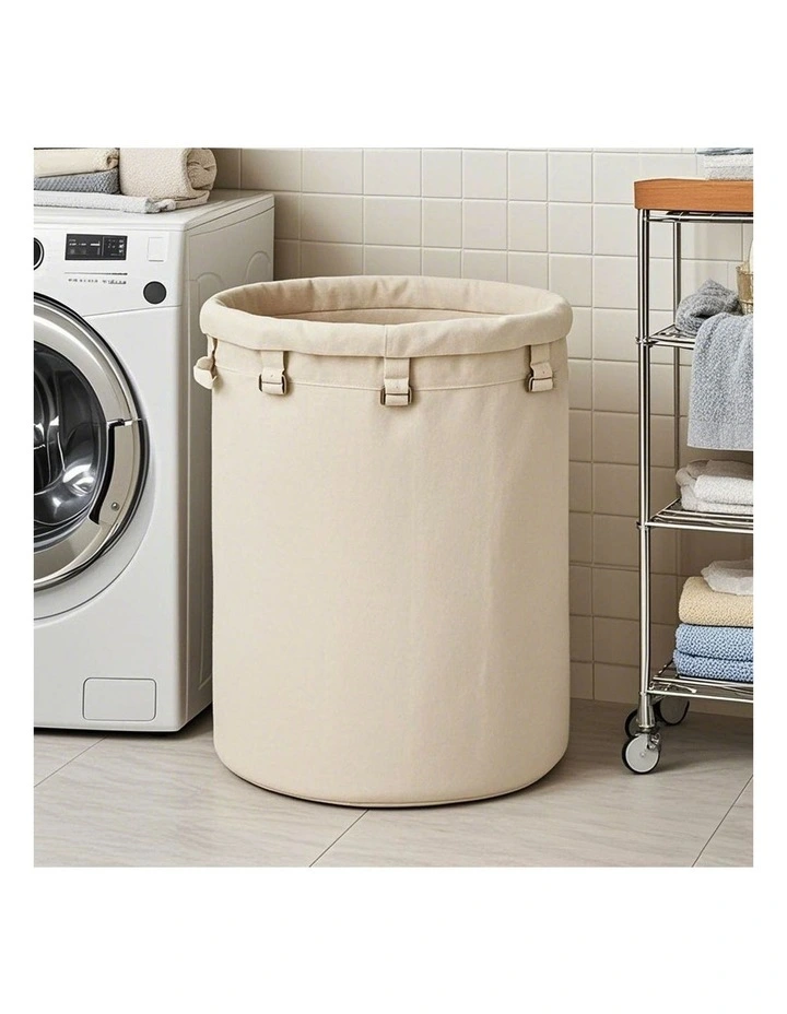 SOGA 33 x 33 x 52cm White Oxford Fabric Replacement Laundry Bag image 3