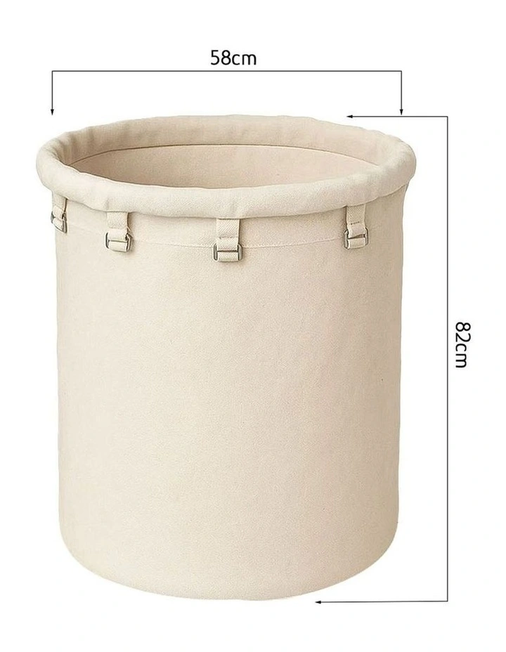 SOGA 33 x 33 x 52cm White Oxford Fabric Replacement Laundry Bag image 6
