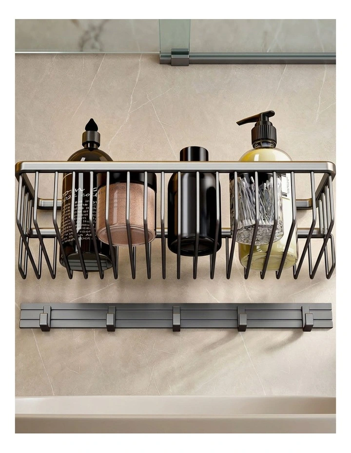SOGA Double Towel Rails 2 Pack 50cm with Hooks image 7