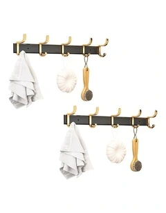 SOGA Towel Racks 2 Pack 41cm with Hooks