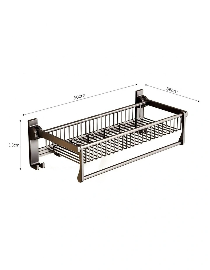SOGA Double Towel Rail 50cm with Hooks image 6