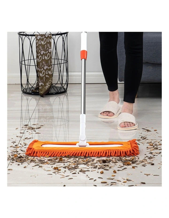 SOGA Flat Mop Replacement Pad 60 x 12cm Orange image 2