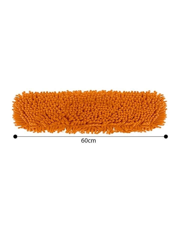 SOGA Flat Mop Replacement Pad 60 x 12cm Orange image 6