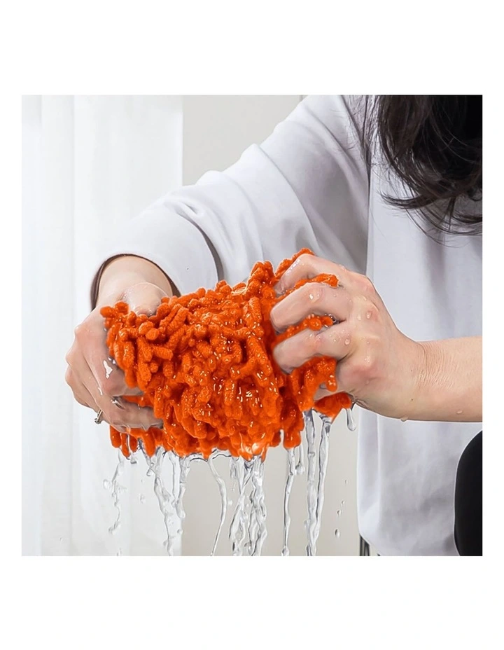 SOGA Flat Mop Replacement Pad 60 x 12cm Orange image 7