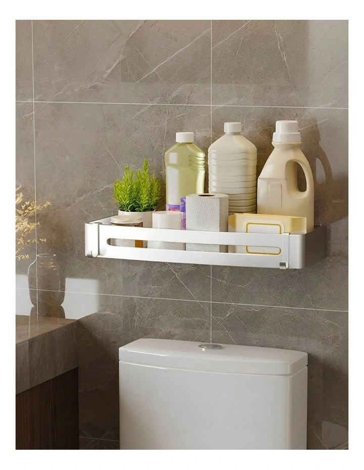 SOGA Shower Caddy 33cm Silver with Hooks image 5