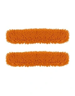 SOGA Flat Mop Replacement Pads 80 x 12cm Orange 2 Pack