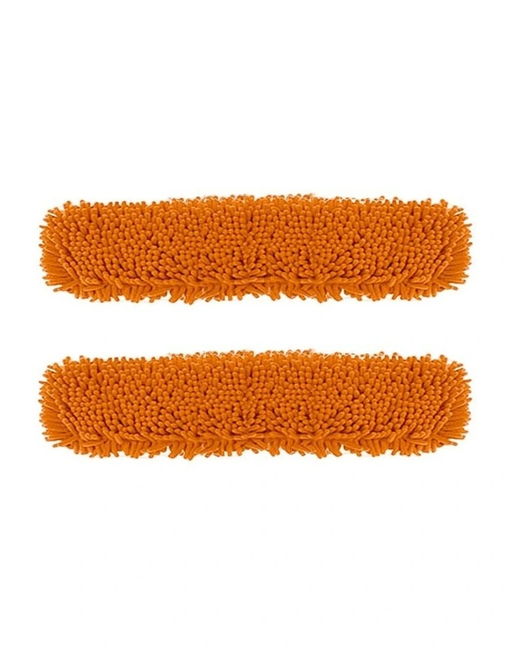 SOGA Flat Mop Replacement Pads 80 x 12cm Orange 2 Pack image 1
