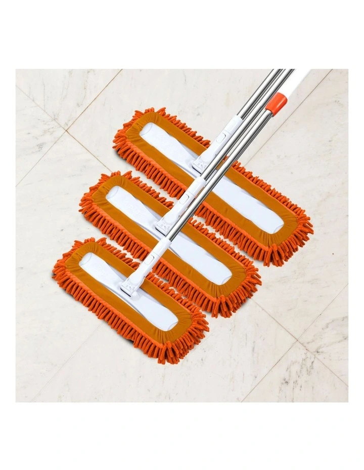 SOGA Flat Mop Replacement Pad 80 x 12cm Orange image 5