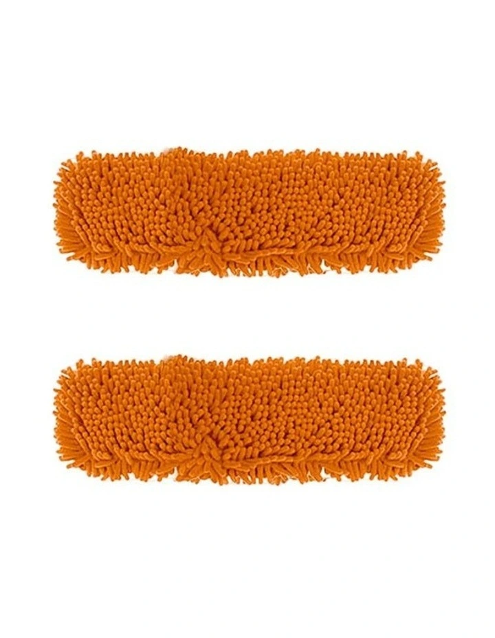 SOGA Flat Mop Replacement Pads 50 x 12cm Orange 2 Pack image 1