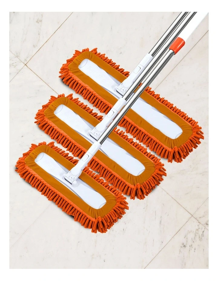 SOGA Flat Mop Replacement Pads 50 x 12cm Orange 2 Pack image 5