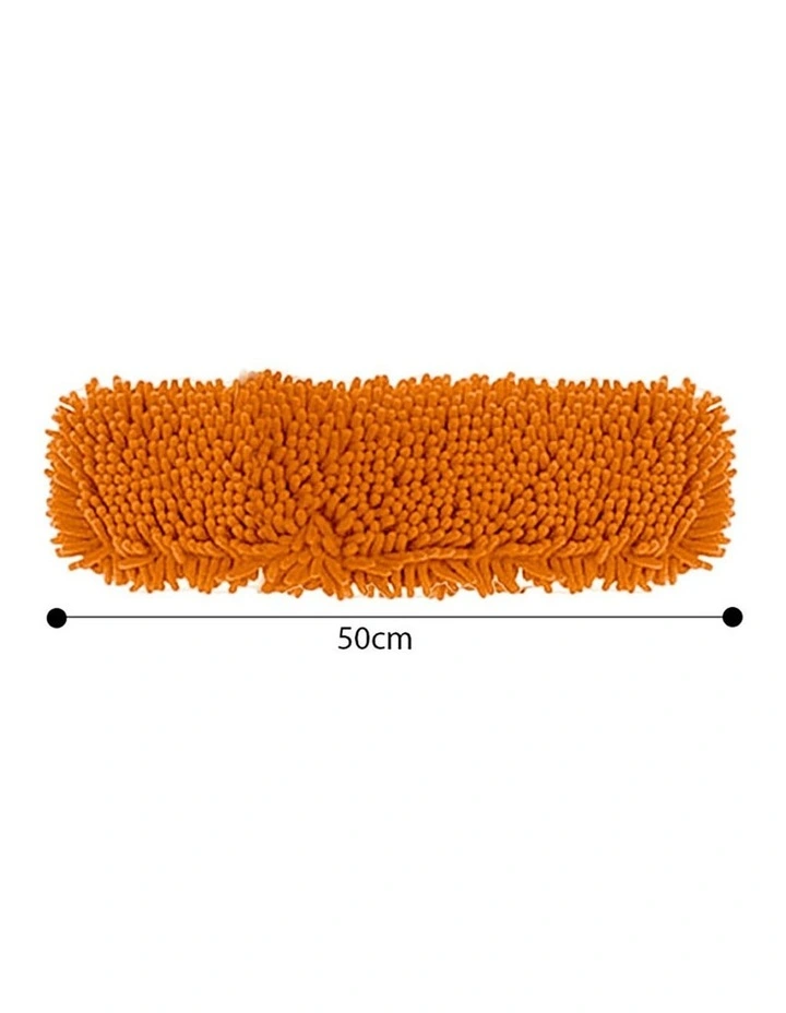SOGA Flat Mop Replacement Pads 50 x 12cm Orange 2 Pack image 6