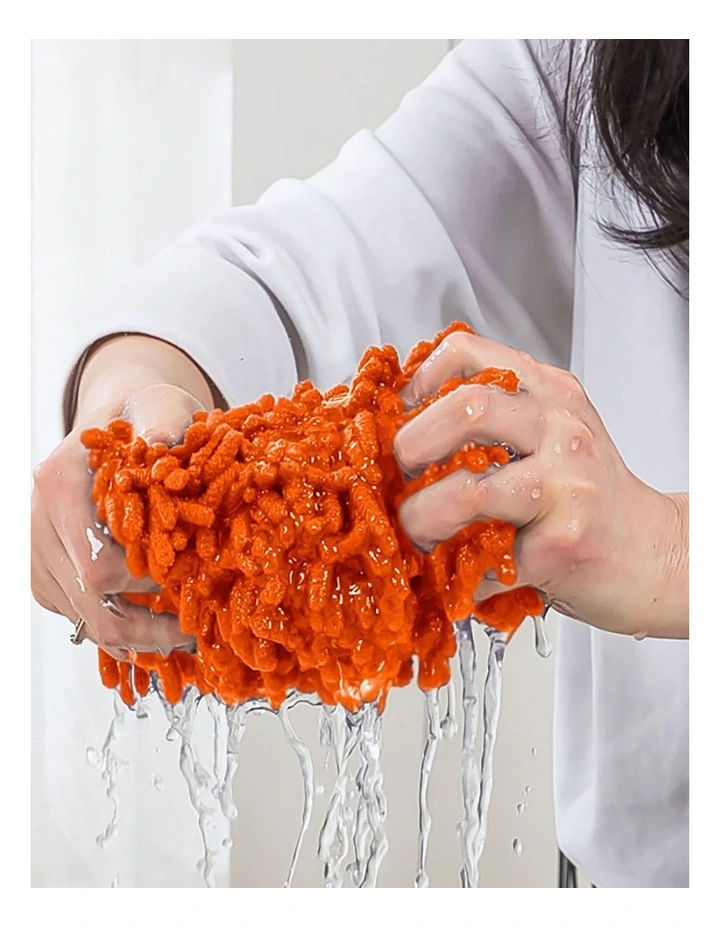 SOGA Flat Mop Replacement Pads 50 x 12cm Orange 2 Pack image 7