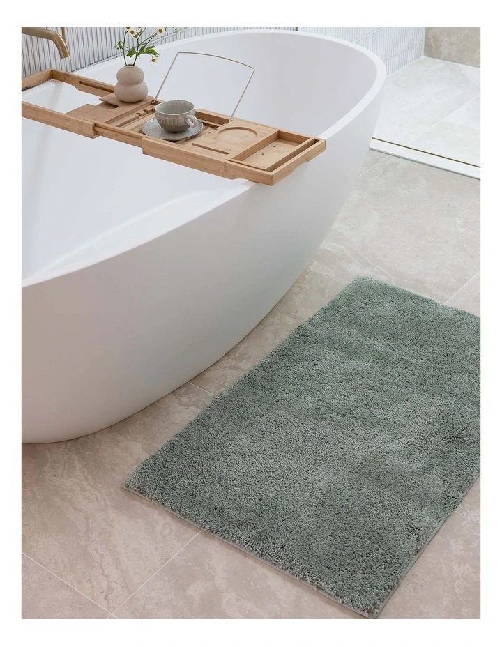 Microplush Large Bath Mat 50 x 80cm Sage image 2