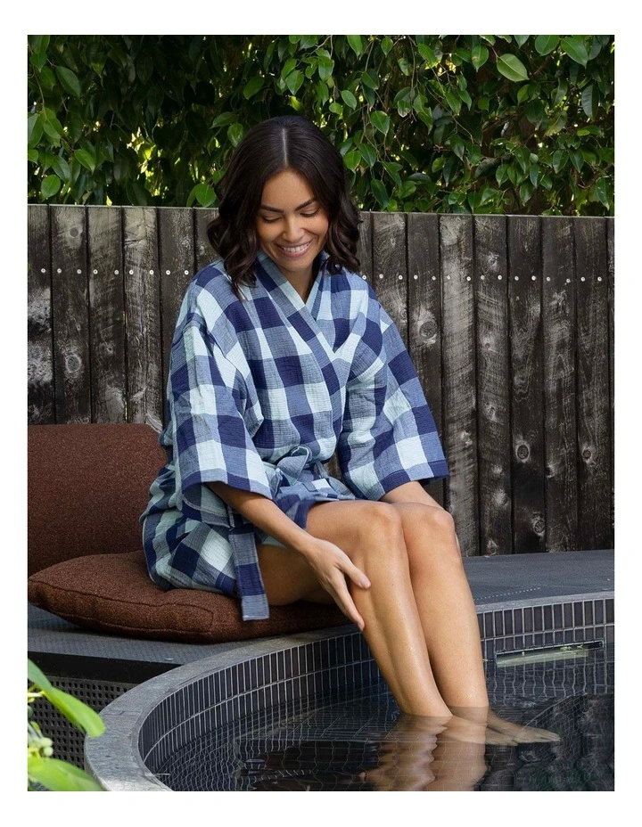 Willow Short Robe Blue image 4