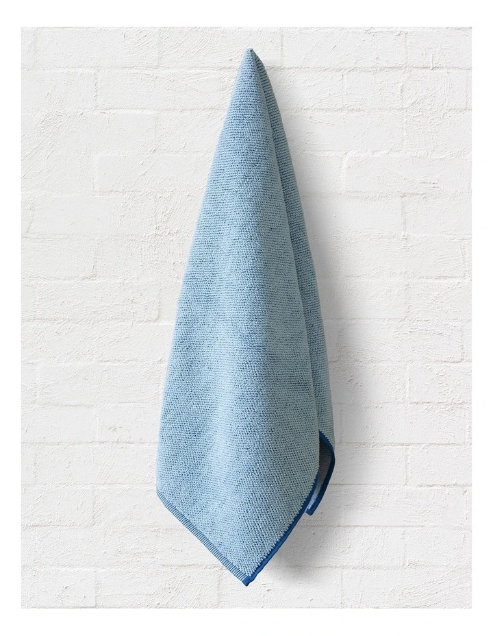 Washed Pebble Bath Towel in Chambray / French Blue image 1