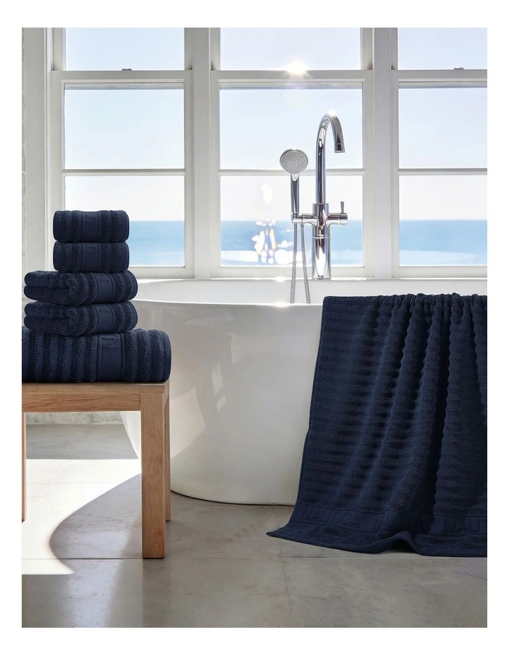 Sandy Bay 6 Piece Towel Set in Navy image 1