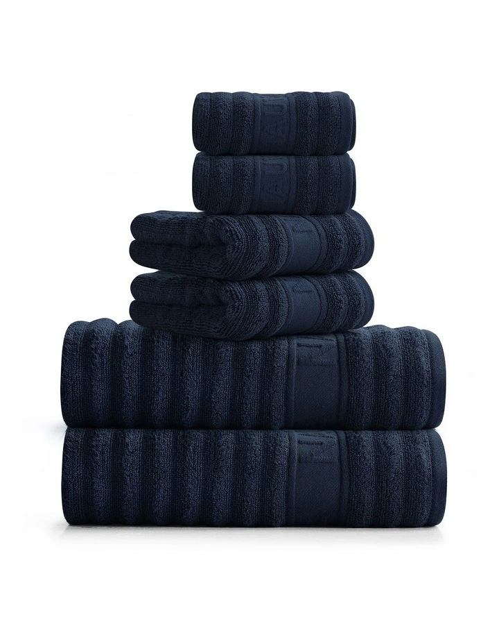 Sandy Bay 6 Piece Towel Set in Navy image 3