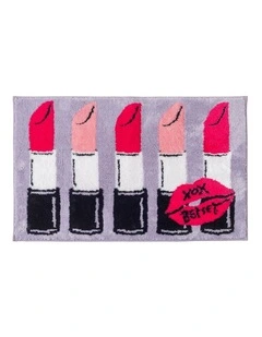 Lipstick Daydream Bath Mat in Lavender/Hot Pink