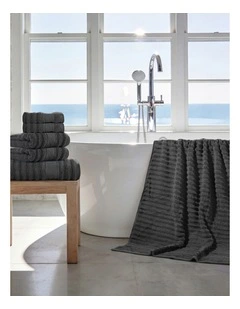 Sandy Bay 6 Piece Towel Set in Charcoal