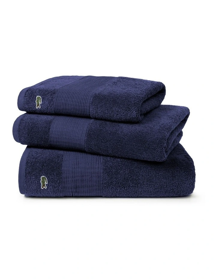 LLecroco Guest Towel in Marine image 2