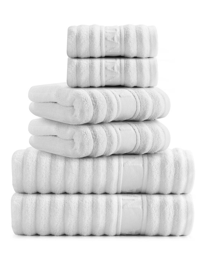 Sandy Bay 6 Piece Towel Set in White image 3