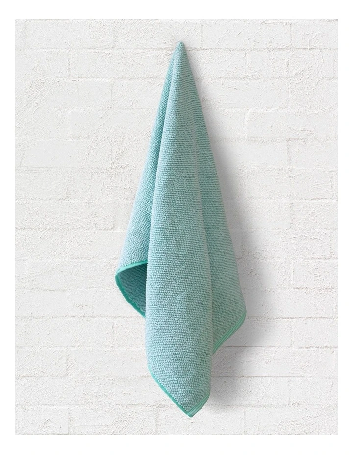 Washed Pebble Bath Towel in Ice Blue / Aqua image 1