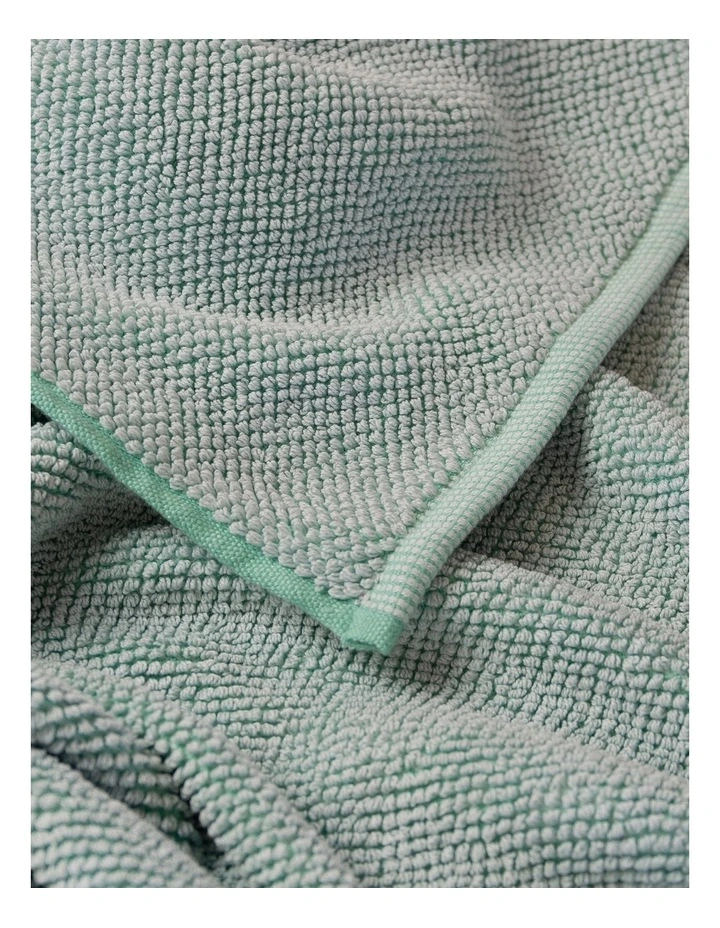 Washed Pebble Bath Towel in Ice Blue / Aqua image 2