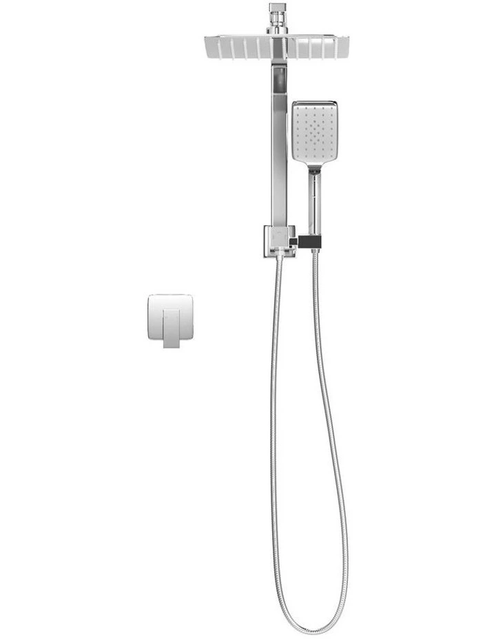 WELS 10 Rain Shower Head Set With Mixer Square 3-Mode Handheld Shower Chrome image 2