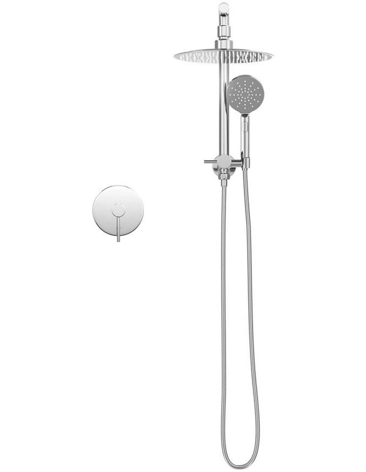 WELS 10 Rain Shower Head Set With Mixer Round 3-Mode Handheld Shower Chrome image 2