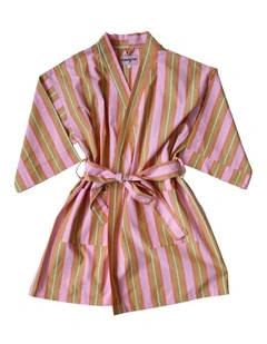 Sunrise Stripe Short Robe