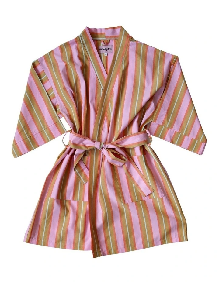 Sunrise Stripe Short Robe image 1