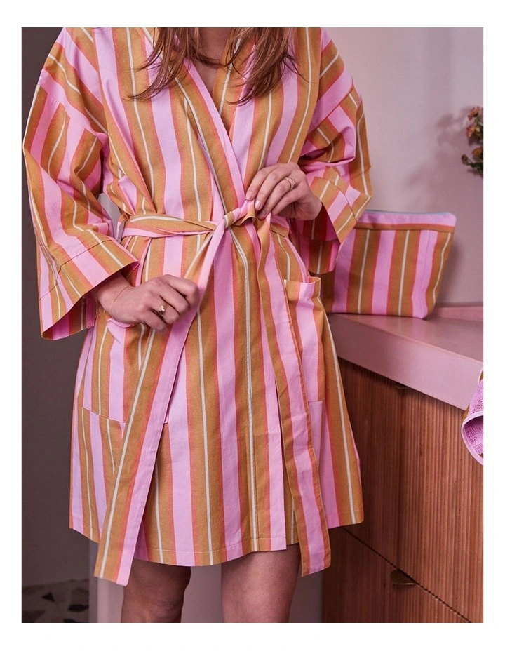 Sunrise Stripe Short Robe image 2