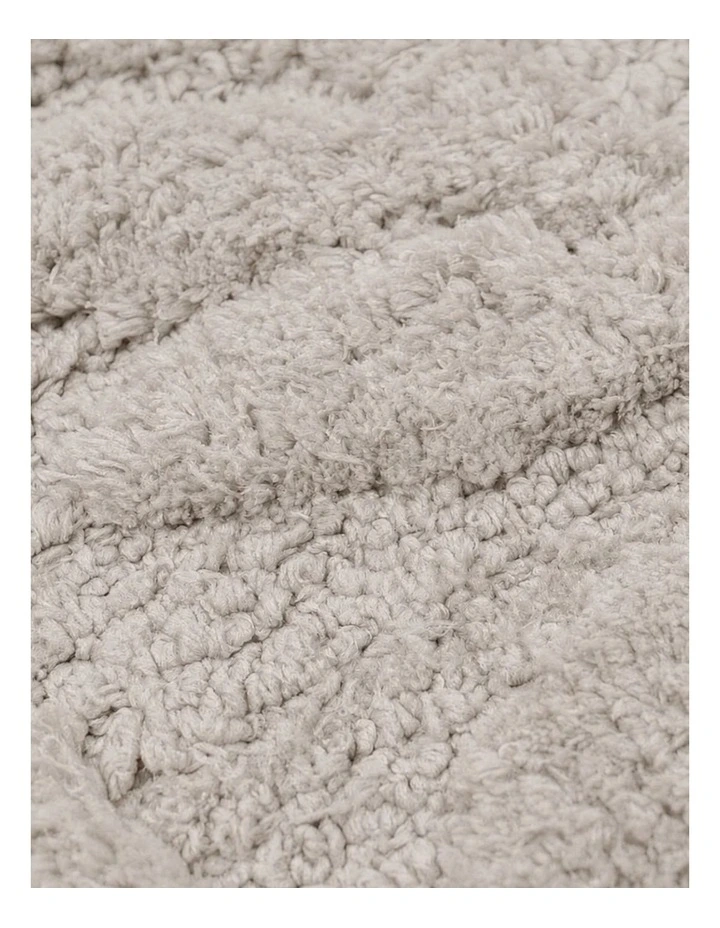 La Grace Home Flora Cushioned Botanical Memory Warm Light Grey Foam Bathmat image 4