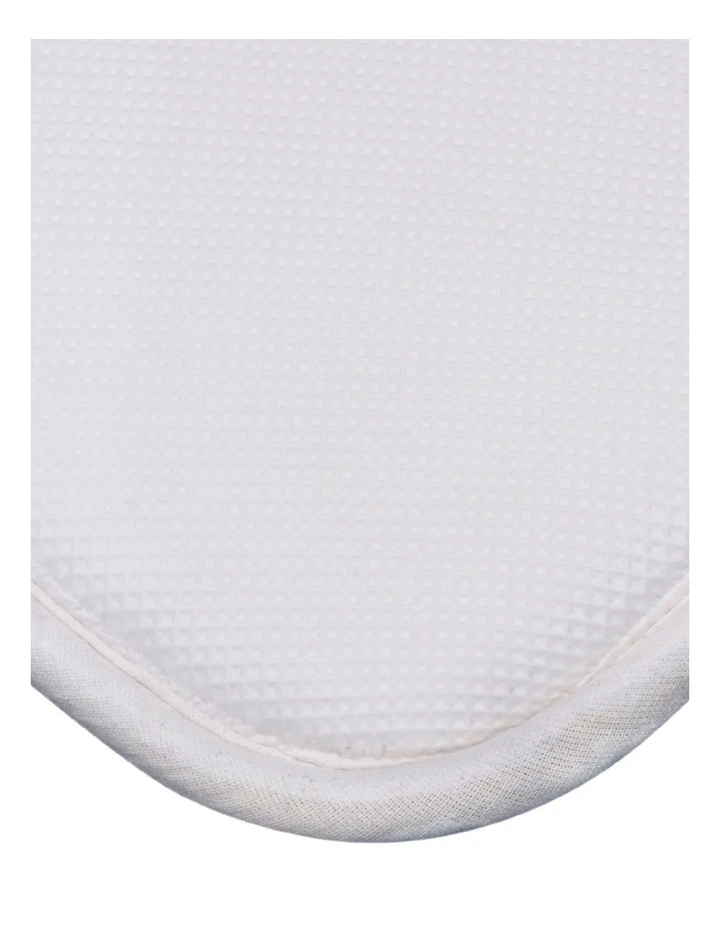 La Grace Home Alice Cushioned Textured Memory Foam Warm Ivory Bathmat image 5