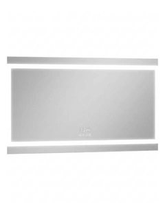 Silver Led Bathroom Mirror Bluetooth Anti Fog Smart Display Wall Mounted