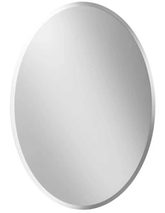 Silver Long Oval Beveled Edge Wall Mirror For Bathroom Or Bedroom 50x80cm