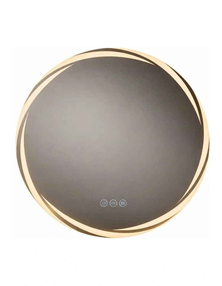 60cm Silver Round LED Bathroom Mirror With Anti-Fog Backlit Design image 1